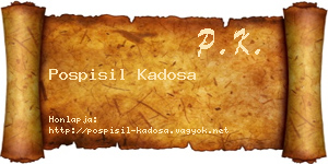 Pospisil Kadosa névjegykártya